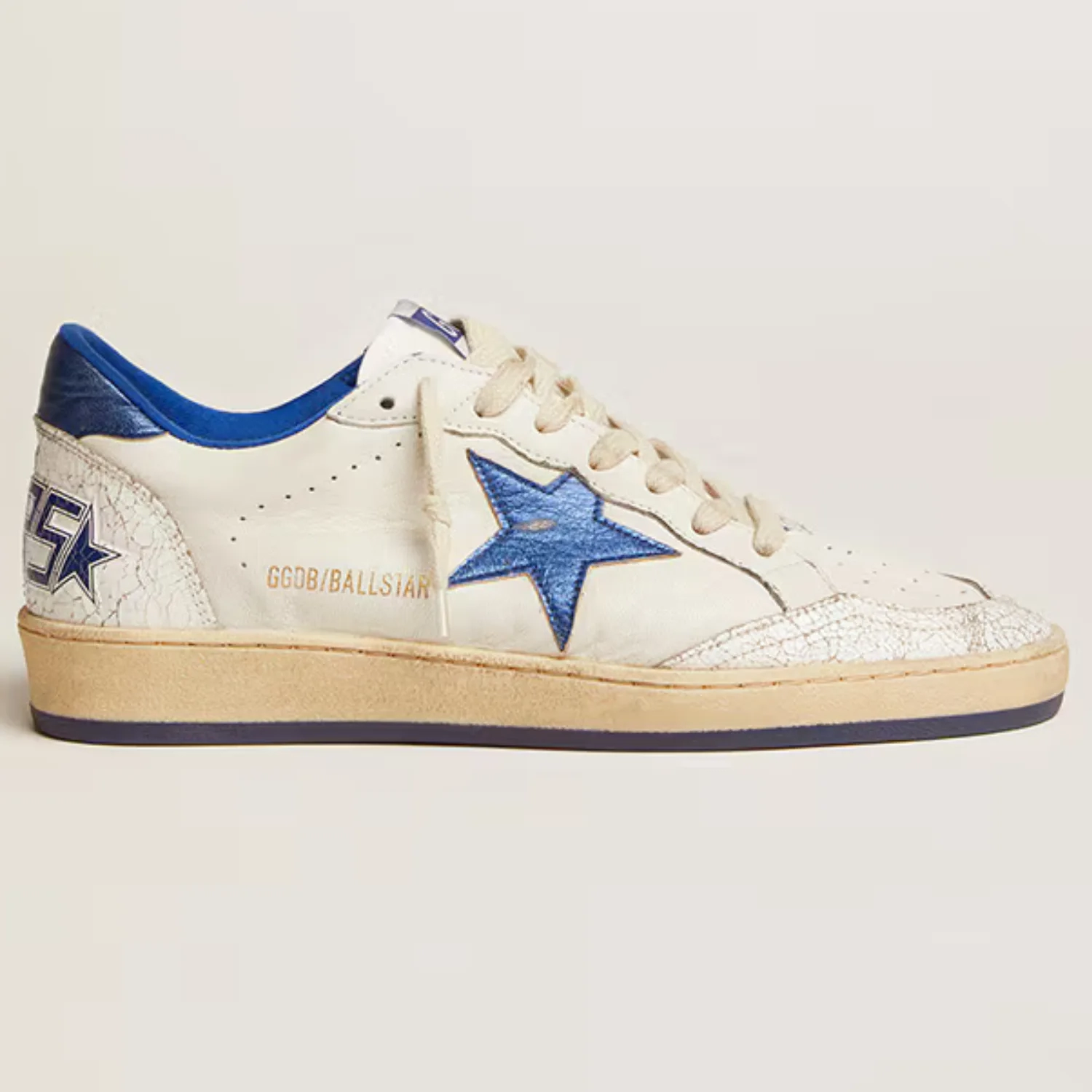 Women's Ball Star White Nappa Blue Metallic